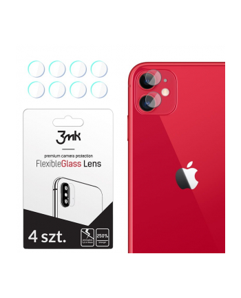 3mk Szklo hybrydowe FlexibleGlass Lens iPhone 11 na obiektyw aparatu 4 szt