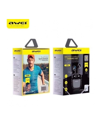 awei Słuchawki Bluetooth 5.0 T26 TWS + stacja dokująca Czarny