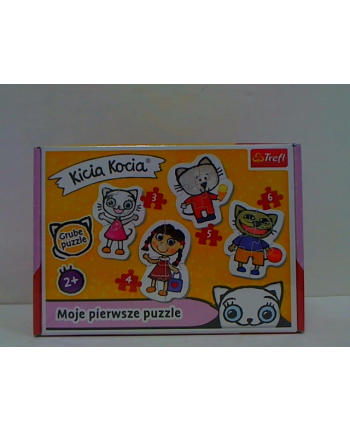 Puzzle Baby Classic Wesoła Kicia Kocia Media Rodzina Kicia Kocia 36088Trefl