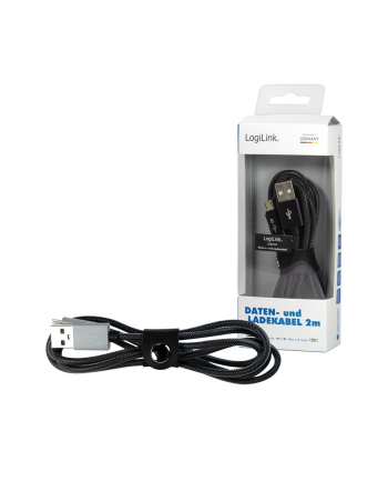 logilink Kabel USB 2.0 A męski do Micro-B męski, dł. 2m Szary