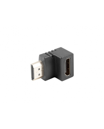 lanberg Adapter HDMI(M) - HDMI(F) Kątowy 90 stopni dół Czarny