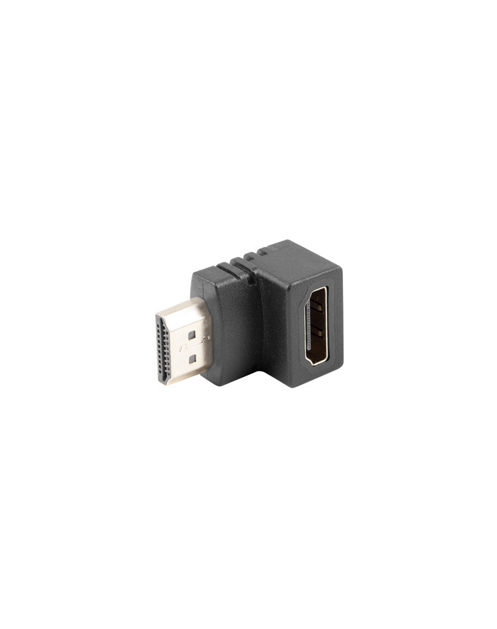 lanberg Adapter HDMI(M) - HDMI(F) Kątowy 90 stopni dół Czarny główny