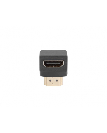 lanberg Adapter HDMI(M) - HDMI(F) Kątowy 90 stopni dół Czarny