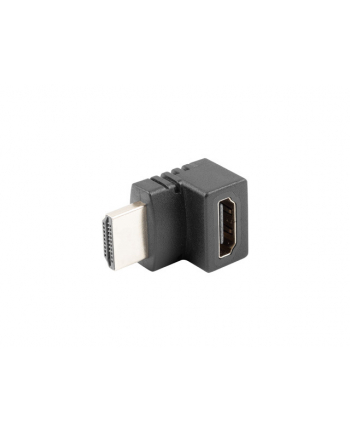 lanberg Adapter HDMI(M) - HDMI(F) Kątowy 90 stopni górny Czarny