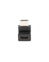 lanberg Adapter HDMI(M) - HDMI(F) Kątowy 90 stopni górny Czarny - nr 7