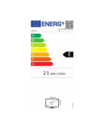 lenovo Monitor ThinkVision T27q-20 WLED LCD 61EDGAT2EU 27cali