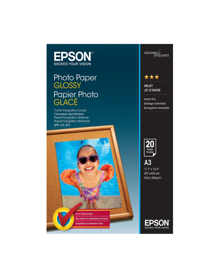 EPSON Photo Paper Glossy A3 20 sheets główny