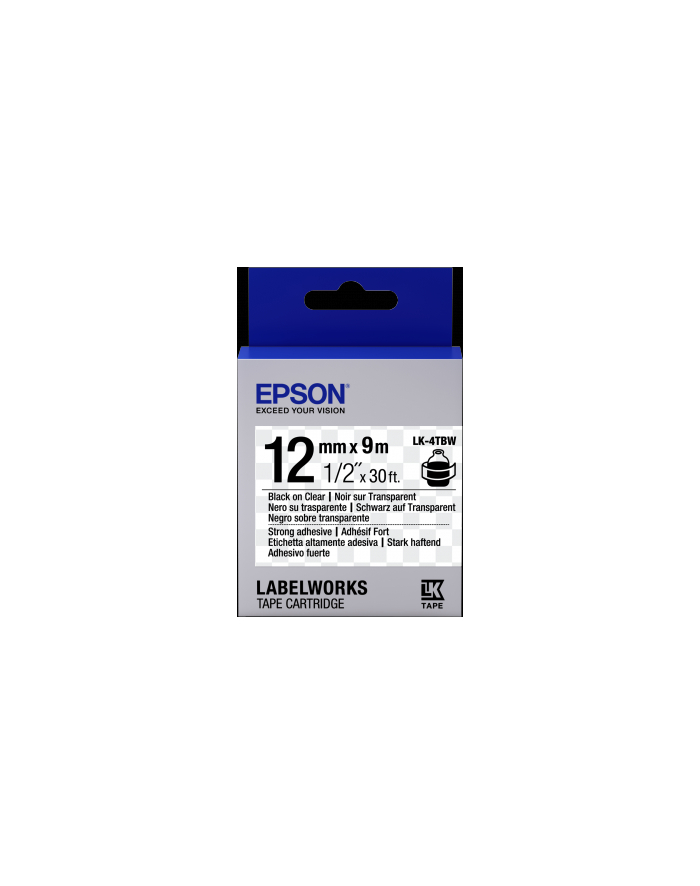 EPSON LK-4TBW Adhésif fort Noir/Trans główny