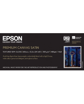 EPSON Roll paper 24Inchx12 2m Premier Art water resistant Canvas 24zollx12 2m for StylusPro 7500 7600 9500 9600 10000CF 10600 nr 1