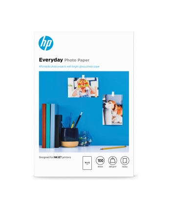 hp inc. HP Everyday Glossy photo paper white 200g/m2 100x150mm 100 sheets 1-pack nr 1