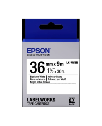 Epson LK-7WBN Label Cartridge Standard Black / White 36mm (9m) nr 1