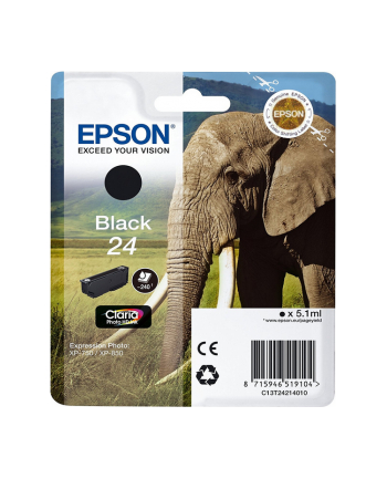 EPSON C13T24214012 Tusz Epson T2421 black 5,1 ml XP-750/850