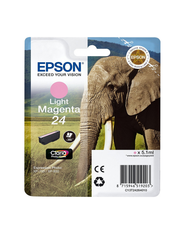 EPSON C13T24264012 Tusz Epson T2426 light magenta 5,1 ml XP-750/850 główny