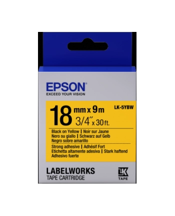 EPSON LK-5YBW Adhésif fort Noir/Jaune 18 nr 1