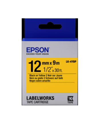 EPSON LK-4YBP Couleur pastel Noir/Jaune 12/9