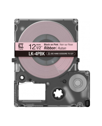 EPSON Label Cartridge Satin Ribbon LK-4PBK Black/Pink 12mm (5m)