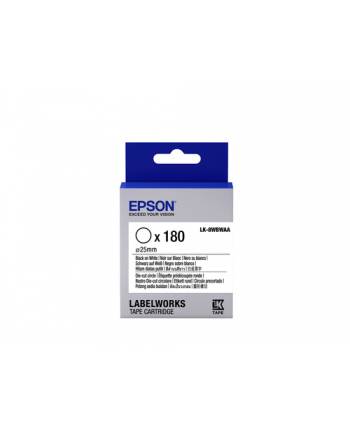 EPSON Ribbon LK-8WBWAA - Round precut label Black / White d25 / 180