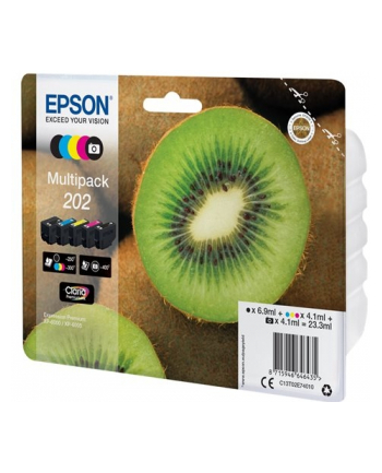 EPSON 202 Mpack Ink Cartridge (PBK,BK,C,M,Y) (with security)