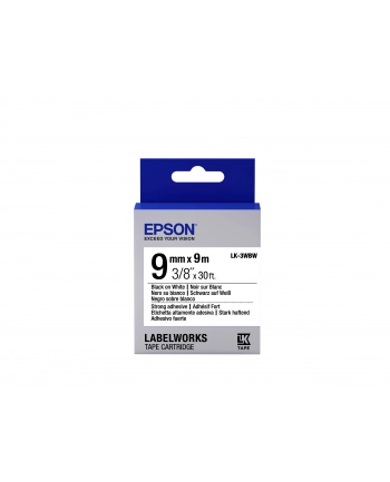 EPSON LK-3WBW Label Cartridge Strong adhesive Blk/Wht 9/9 nr 2