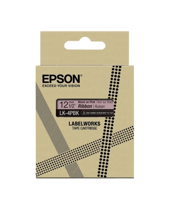 EPSON Label Cartridge Satin Ribbon LK-4PBK Black/Pink 12mm (5m) nr 2