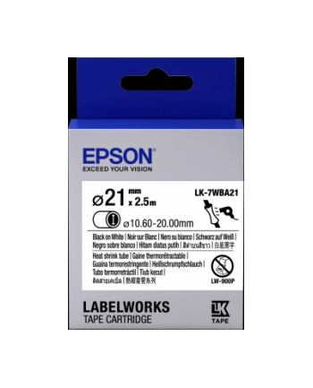 EPSON Ribbon LK-7WBA21 - Heat Shrink Tubing HST Black / Yellow d21 / 2.5 nr 1
