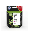 hp inc. HP 303 2-pack Black/Tri-color Original Ink Cartridge - nr 58