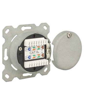 DELOCK 86195 Delock gniazdo podtynkowe podwójne 2 X LSA BLOCK -> 2X RJ45 kat. 6A nr 1