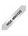 BROTHER HGEM931V5 Taśma Brother 12mm Black/Matt Silver (5 szt ) High Grade Tape - nr 6