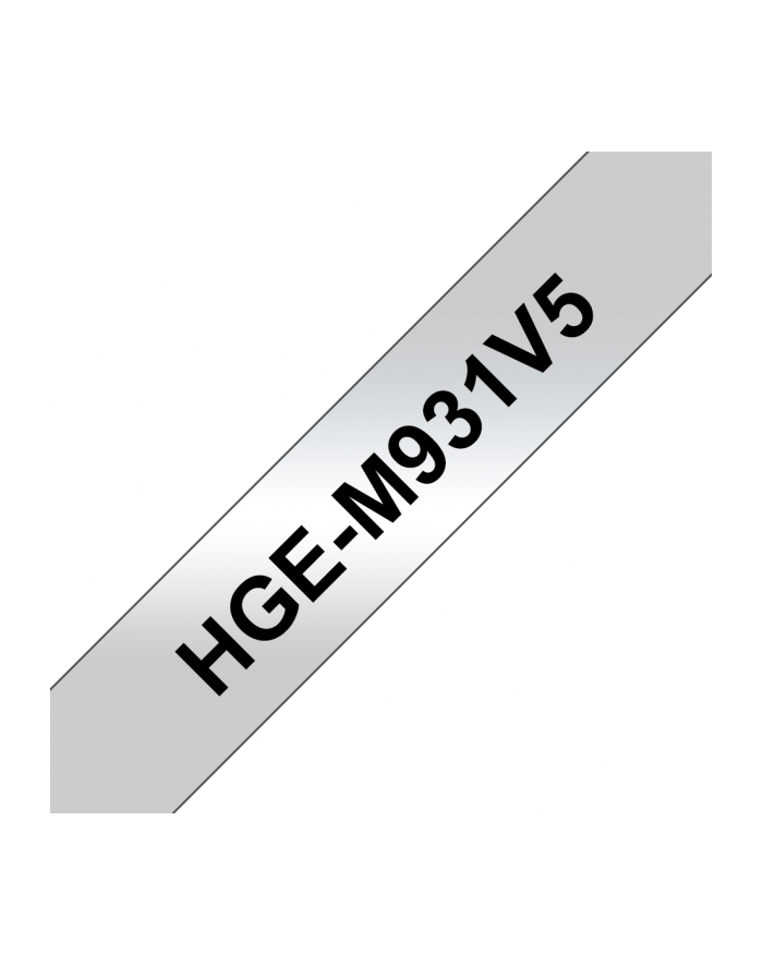 BROTHER HGEM931V5 Taśma Brother 12mm Black/Matt Silver (5 szt ) High Grade Tape główny