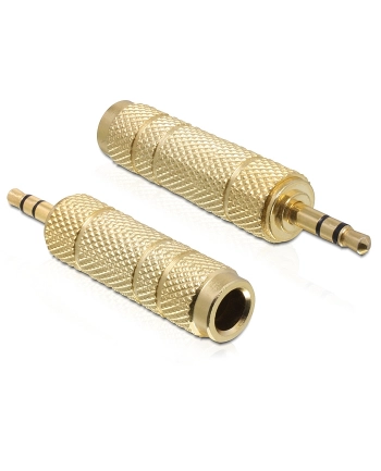 DELOCK 65360 Delock Adapter Stereo Jack 3.5mm 3pin > Stereo Jack 6.35mm 3pin metal