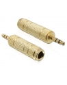 DELOCK 65360 Delock Adapter Stereo Jack 3.5mm 3pin > Stereo Jack 6.35mm 3pin metal - nr 8