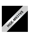 BROTHER HGEM931V5 Taśma Brother 12mm Black/Matt Silver (5 szt ) High Grade Tape - nr 1