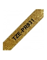 BROTHER TZEPR831 Taśma Brother 12mm Black on Premium Gold - nr 3