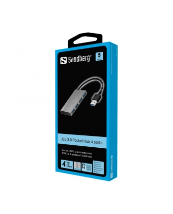 SANDBERG 133-88 Sandberg HUB USB 3.0 porty 4 nr 2