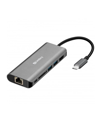 SANDBERG 136-18 Sandberg Stacja dokująca USB-C - HDMI+LAN+SD+USB, 61W nr 2