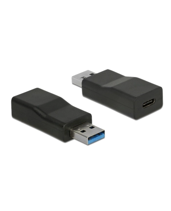 DELOCK 65696 Delock Konwerter USB 3.1 męski - USB Type-C, wtyk żeński, aktywny, czarny
