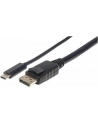 ic intracom MANHATTAN 152471 Manhattan Kabel monitorowy adapter USB-C na DisplayPort DP 4K M/M czarny 1m - nr 13