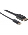 ic intracom MANHATTAN 152471 Manhattan Kabel monitorowy adapter USB-C na DisplayPort DP 4K M/M czarny 1m - nr 16