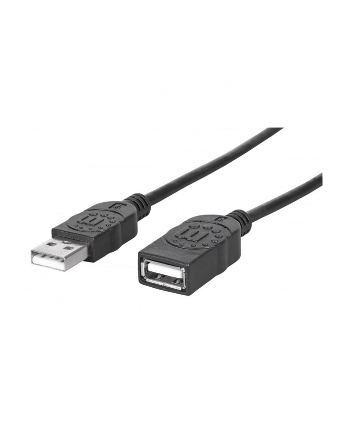 ic intracom MANHATTAN 338653 Manhattan Przedłużacz USB 2.0 A-A M/Ż 1,8m czarny główny
