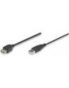 ic intracom MANHATTAN 338653 Manhattan Przedłużacz USB 2.0 A-A M/Ż 1,8m czarny - nr 7