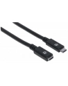 ic intracom MANHATTAN 355230 Manhattan Kabel USB-C 3.1 Gen2, USB C/USB C M/F 50cm czarny - nr 12