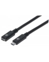 ic intracom MANHATTAN 355230 Manhattan Kabel USB-C 3.1 Gen2, USB C/USB C M/F 50cm czarny - nr 13