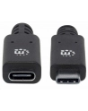 ic intracom MANHATTAN 355230 Manhattan Kabel USB-C 3.1 Gen2, USB C/USB C M/F 50cm czarny - nr 17