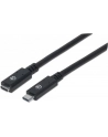 ic intracom MANHATTAN 355230 Manhattan Kabel USB-C 3.1 Gen2, USB C/USB C M/F 50cm czarny - nr 20