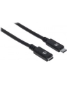 ic intracom MANHATTAN 355230 Manhattan Kabel USB-C 3.1 Gen2, USB C/USB C M/F 50cm czarny - nr 25