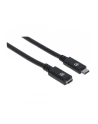 ic intracom MANHATTAN 355230 Manhattan Kabel USB-C 3.1 Gen2, USB C/USB C M/F 50cm czarny - nr 7