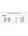 DELOCK 87663 Delock przełącznik Video 2-port HDMI - ręczny, szary - nr 2