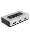 DELOCK 87663 Delock przełącznik Video 2-port HDMI - ręczny, szary - nr 5