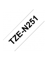 BROTHER TZEN251 Taśma Brother 24mm BLACK ON WHITE NON LAMINATED - nr 25