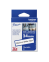 BROTHER TZEN251 Taśma Brother 24mm BLACK ON WHITE NON LAMINATED - nr 27